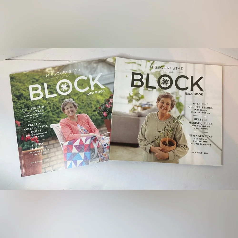 Set of 2 Missouri Star Quilt BLOCK Magazines Idea Book 2022
